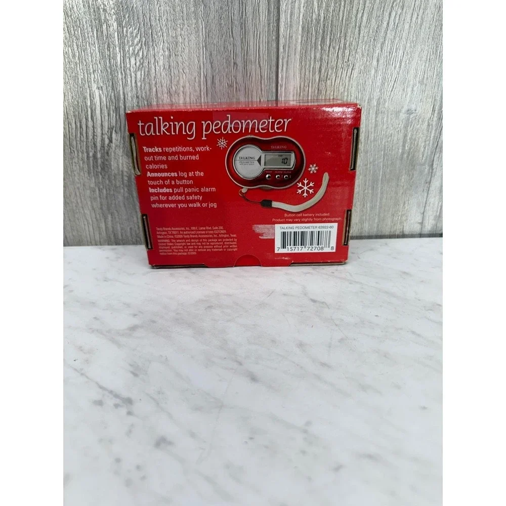 Totes for Her Talking Pedometer with Panic Alarm Red Fitness Tracker 63922-60